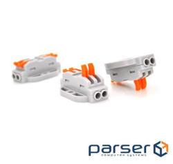 З"єднувач кабелю 2-line аналог WAGO K223-2P, 10шт/пак Voltronic (K223-2P/10) (K223-2P / 10)