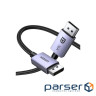 Кабель мультимедійний DisplayPort M to DisplayPort M 2.0m 16K DP118 black Ugreen (15384)