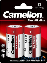Батарейки Camelion Plus Alkaline D (LR20) 2 шт (C-11100220) (4260033150301)