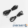 Кабель HOCO X14 USB to iP 2A, 2m, nylon, aluminum connectors, Black (6957531062882)