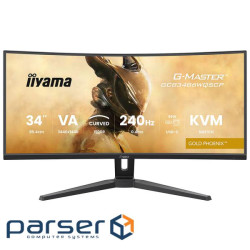 34" 21:9 вигнутий VA РК монітор, 0,4 мс (MPRT), 2 40 Гц, Adaptive Sync, HDR, KVM с (GCB3486WQSCP-B1)