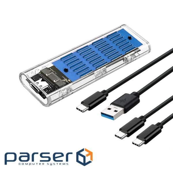 Кишеня зовнішня Dynamode M.2 SSD NVMe/SATA combo ч-з USB3.2 GEN2 Type-C (DM-CAD-SSD09)