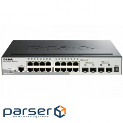 Network switch Cisco SG350X-48-K9-EU Тип - управляемый 3-го уровня, форм-фактор - в стойку, количество портов - 54, порты - SFP+, Gigabit Ethernet, комбинированный, возможность удаленного управления - управляемый, коммутационная способность - 176 Гбит/ с, размер таблицы МАС-адресов - 64000 Кб, корпус - Металический, 48x10/ 100/ 1000TX, 2хSFP+ D-Link DGS-1510-20