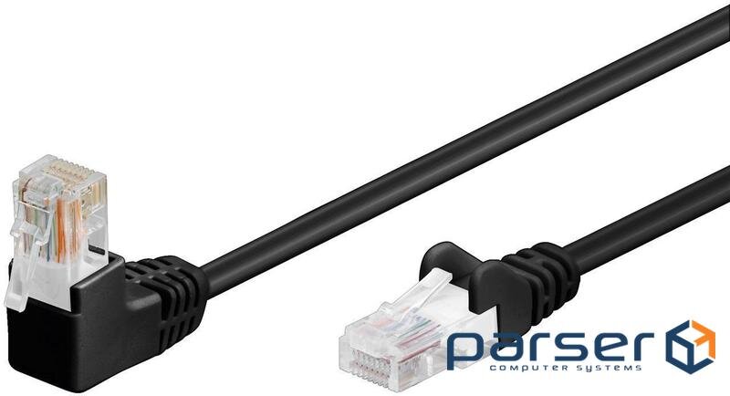 Патч-корд неекранований RJ45 UTP5e 5.0m, patch D=4.9mm AWG26 1x90 Gold,чорний (75.09.4174-10)