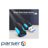 Подовжувач Vention Flat USB - USB (M/F), 2 м , Black (VAS-A13-B200)
