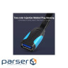 Подовжувач Vention Flat USB - USB (M/F), 2 м , Black (VAS-A13-B200)