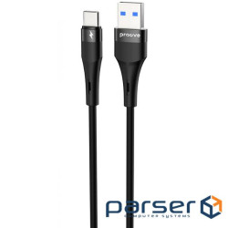 Кабель Proove Light Silicone Plus USB to Type-C 3A (1m) black (CCLS15001201)