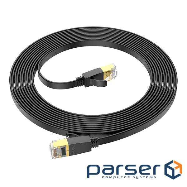 Мережевий кабель HOCO US07 General pure copper flat network cable(L=5M) Black (6931474780706)