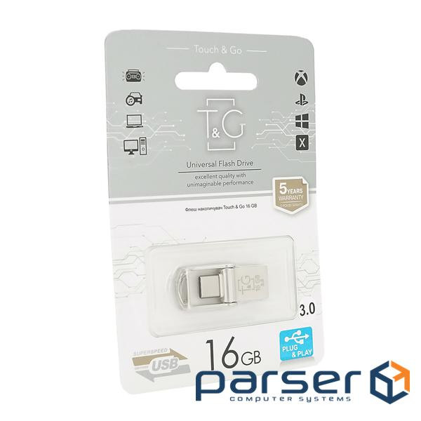 Флеш-накопичувач T&G 104, USB 3.0+Type-C, 16GB, Metal, Blister (T&G 104 / 16) (T& (T&G 104 / 16)