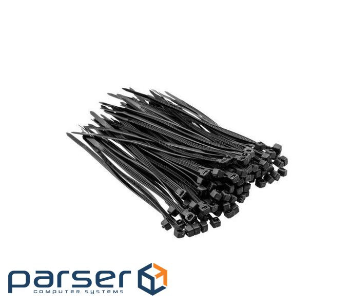 Стяжка Top Tools чорна, 2.5x100 мм, пластик, 100 шт . (44E956)