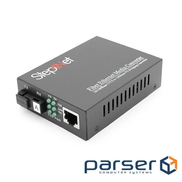 Медіаконвертер Step4Net MC-R-0,1-1SM-1310nm-20-LFP, 1550 WDM одноволоконний Full (MC-R-1310 WDM-LFP)