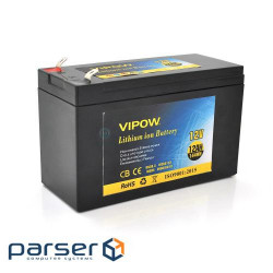 Rechargeable lithium battery Vipow 12V 12A with Li-ion 18650 cells with built-in (VP-12120LI)