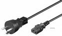 Power cable for devices IEC(Denmark)-(C13) M/F 2.0m, 3x0.75mm Cu, black (75.09.3618-1)