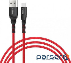 Date cable USB 2.0 AM to Type-C 1.2m CBRNYT1 Red Intaleo (1283126559464)