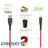 Дата кабель USB 2.0 AM to Type-C 1.2m CBRNYT1 Red Intaleo (1283126559464)