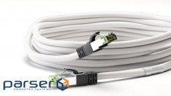 Shielded patch cord RJ45 SFTP8.1 3.0m, patch AWG24 D=8.2mm LSOH Gold Cu, white (75.05.5126-10)