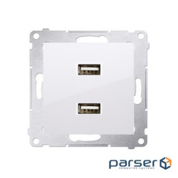 Розетка Premium USB 2x 5V 2.1A, белый (DC2USB.01/11)