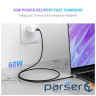 Дата кабель USB-C to USB-C 0.5m 3A 60W US261 black/gray Ugreen (50149)