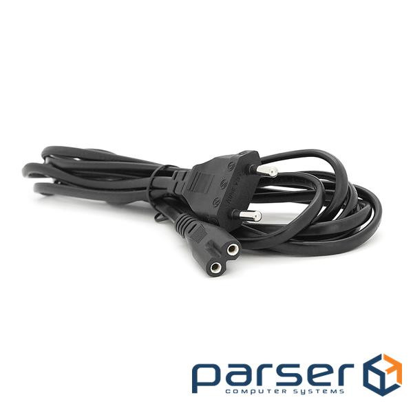 Кабель живлення 3.0m, 0.5mm, PC-184 / 2 CEE7 / 16-C7 2 pin (для побуто (PC-184 / 2 CEE7 / 16-C7-CCA)