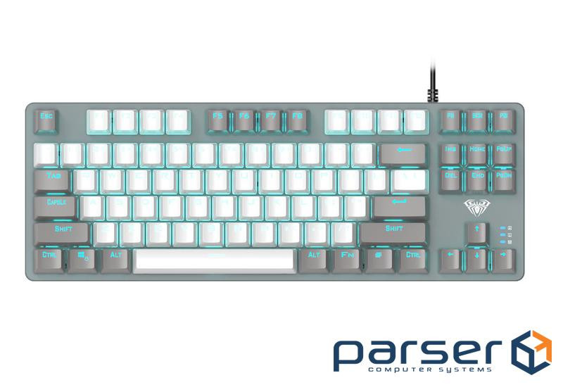 Клавіатура AULA Wind F3287 KRGD Blue Switch Gray/White (6948391240954)
