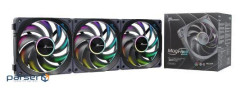 Набір із трьох вентиляторів для корпусу 120MM ARGB 3-PACK MAGFLOW-ARGB-3 SEASONIC