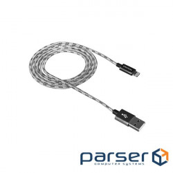 Date cable USB 2.0 AM to Lightning 1.0m Dark gray Canyon (CNE-CFI3DG)