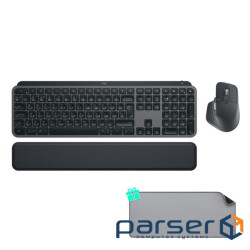 Комплект Logitech MX Keys for Business UA Graphite + Desk Mat Studio Series Mid Grey (MX920-010933)