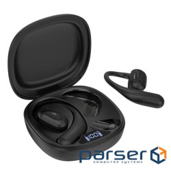 Навушники Choetech Open-ear з LED дисплеєм Black (BH-T25-BK)