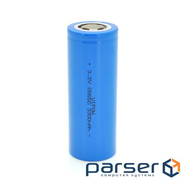 Літій-залізо-фосфатний акумулятор 26650 Lifepo4 Vipow IFR26650 FlatTop, 3300mAh (IFR26650-3300mAhFT) 26650 Lifepo4 Vipow IFR26650 FlatTop, 3300mAh (IFR26650-3300mAhFT)