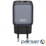Зарядний пристрій XO L154 USB-C PD20W + USB-A QC3.0 Black (L154.black)