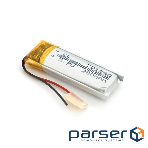 Літій-полімерний акумулятор 7*20*20mm (Li-ion 3.7В 200мА&middot,ч) (701240) ) (701240)