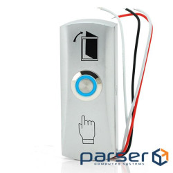 Кнопка виходу EXIT 805. NC / NO / C. алюмінієва. Підсвічування DC12V. 80х30х2 (EXIT 805 NC / NO / C)