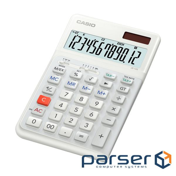 Калькулятор Casio JE-12E-WE-WA-EP, білий (CALC-CAS-JE-12E-WE-W)