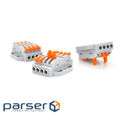 Клемна колодка з натискними затискачами 4-провідна WAGO K223-4P для розподільчих короб (K223-4P / 5)