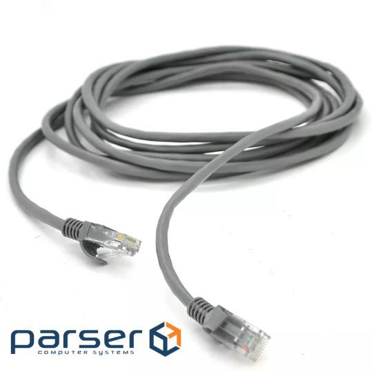 Патч-корд 1.5м, RJ-45, Cat.5e, CCA, біметал, сірий Ritar (PCR-CCA/1.5G / 19257)