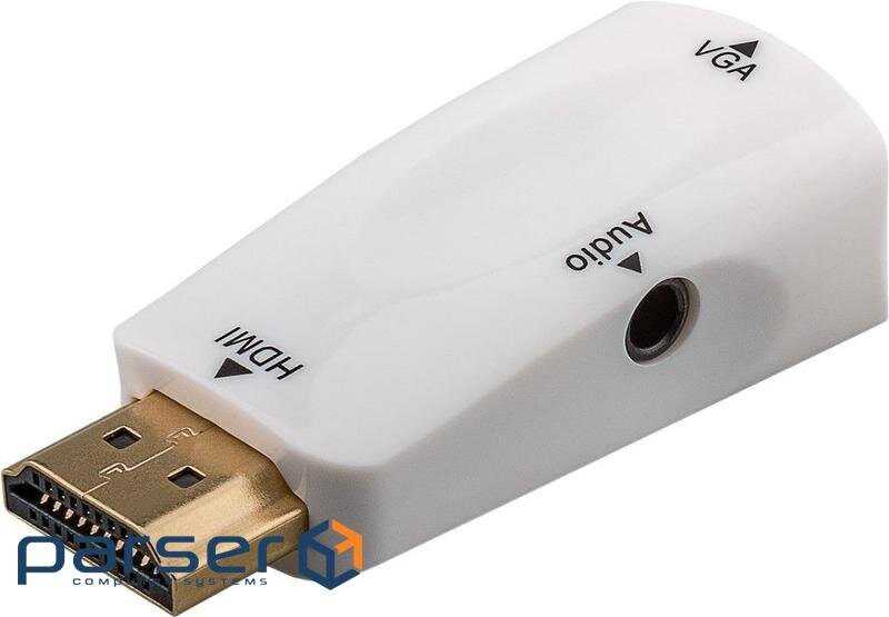 Перехідник моніторний Goobay HDMI-VGA HD15 (VGA-екран), Pas 1080p адаптер +3.5mm M/F (75.04.4793-1)