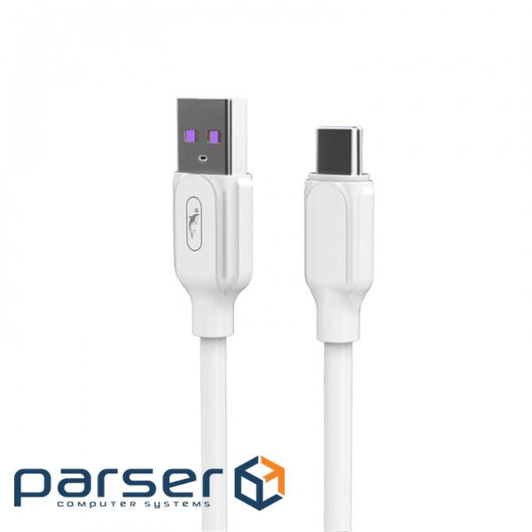 Кабель SkyDolphin S56T Super Fast USB - Type-C (M/M), 1 м , White (SDUSB-000572)