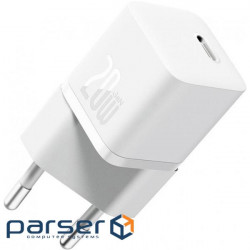 Зарядний пристрій BASEUS GaN5 Fast Charger Mini 1C 20W White (CCGN050102)