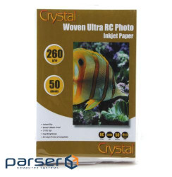 Фотопапір Crystal, сатин, A6 (10x15), 260 г/м2, 50 арк, пластикове покриття (RCS-R6-260-50) (RCS-R6-260-50)