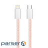Дата кабель USB-C to Lightning 1.0m 27W pink ColorWay (CW-CBPDCL061-P)