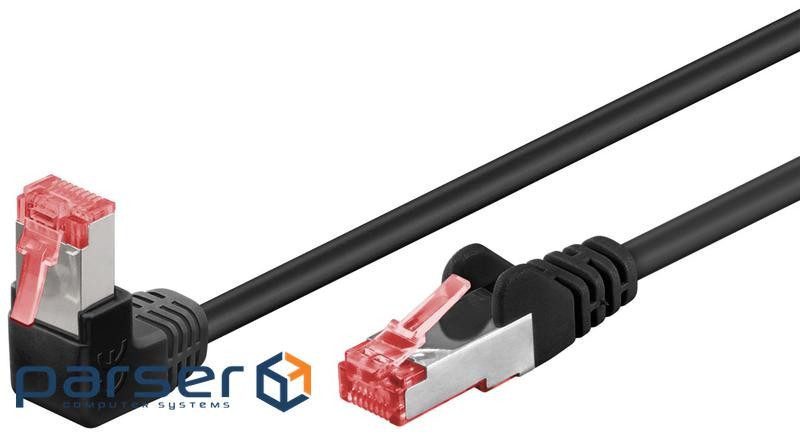 Patch cord RJ45 SFTP6 0.5m, patch AWG28 1x90ё PoE/PoE+ LSOH, black (75.05.1542-1)
