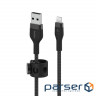 Дата кабель USB 2.0 AM to Lightning 1.0m BRAIDED SILICONE black Belkin (CAA010BT1MBK)