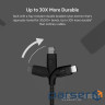 Дата кабель USB 2.0 AM to Lightning 1.0m BRAIDED SILICONE black Belkin (CAA010BT1MBK)