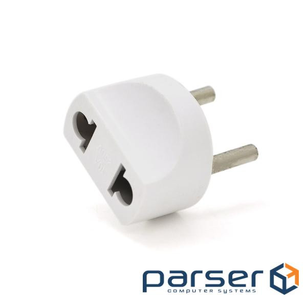 Перехідник на євророзетку White, в упаковці 50 штук, ціна за штуку (YT-PERa) (YT-PERa)