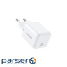 Зарядний пристрій Ugreen USB-C PD20W GaN X512 white (55554)