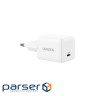 Зарядний пристрій Ugreen USB-C PD20W GaN X512 white (55554)