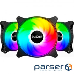 Вентилятор PCCOOLER FX 120 ARGB Black 3-Pack (FX 120 ARGB BK 3in1)