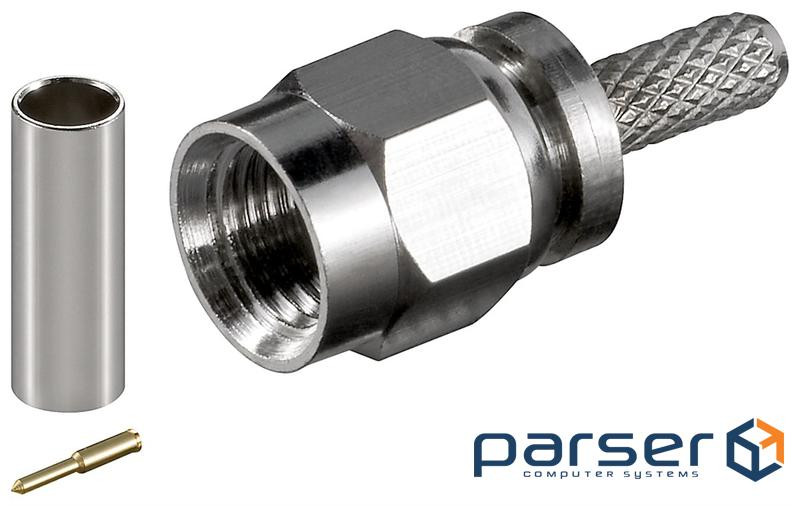 Антенний конектор FreeEnd-RF:SMA (конектор),обтискний RG174 прямий Gold (62.09.8286-1)