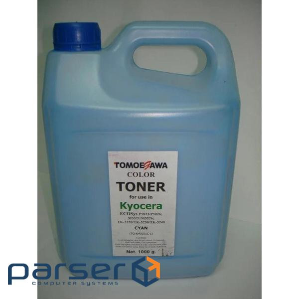 Тонер KYOCERA TK-5220/TK-5230/TK-5240, 1кг Cyan Tomoegawa (TG-KM5021C-1)