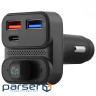 Автомобільне ЗУ Proove FM Launcher Luxor SE 36W (PD+QC3.0) Type-C+USB gray (FMLX20120003)